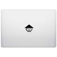 Laptop MacBook Decal - Asian face Funny - Matte Black Skins Stickers