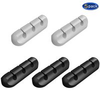 Ylkgogo Cable Clips,5 Pack Electronical Cord Management,Self-Adhensive Wire Organizer,Home Car and Office Cable Holder