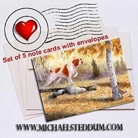 Michael Steddum Grouse Scent Brittany Note Card Set