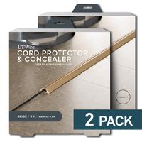 UT Wire UTW-CPM5-BG Compact Cord Protector with Single Channel, 5', Beige - (2 Pack)