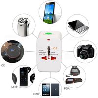 Judariy Worldwide Travel Adapter International Plug Converter Work for 150+ Countries - AC Power Plug Converter Adapter Plug Converter Us to Australia UK EU Universal Travel Adapter