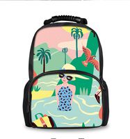 YongColer Women Men Laptop Computer Backpack Stylish Tropical Taking Pictures Birds Flamingo Backpack School Backpack Casual Daypack Durable Polyester Business Bag for Travel/Business/College/Hiking