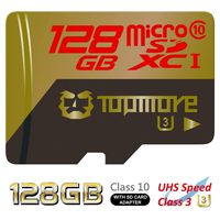 TOPMORE 128GB microSD Class 10, High Speed UHS-1 U3 for 4K Video Recording, microSDXC Memory Card with Adapter
