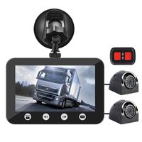 Vsysto Dual Front and Rear Dash Cam and Backup Rearview reversing Camera Waterproof Lens,Night Vision,G-Sensor,Cameras for Trailer/Truck/Van/Tractor Rear View Camera Recorder DVR