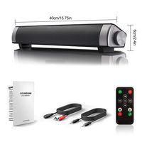 [New 2019 Upgraded] Sound Bar Wired and Wireless Bluetooth Home Theater TV Stereo Speaker with Remote Control,TF Card-Surround SoundBar TV/Cellphone/Tablet,2x5W Compact Sound Bar 2.0 Channel