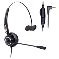 VoiceJoy Telephone Headset with Microphone Wired Phone Headset for Panasonic Cordless Phones with 2.5mm Jack Plus Many Other DECT Phones Polycom Grandstream Cisco Linksys SPA Zultys Gigaset-Mono