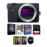 Sigma fp Mirrorless Digital Camera Body with 64GB Extreme PRO SD Card + Spare Battery/Charger Set and Software Bundle (4 Items)