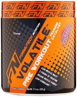 Formutech Nutrition Volatile Pre Workout Powder, 2 Forms of Creatine for Huge Muscle Pumps and Lean Muscle Mass, Low Stimulant Formula, Berry Eruption, 32 Serving
