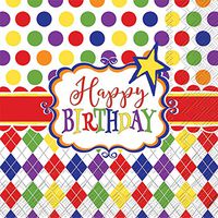Boston International C018600 IHR Cocktail Beverage Paper Napkins, 5" X 5", Birthday Party