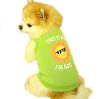 Howstar Cute Dog Shirt, Printed Puppy Pet Clothes Dog Vest Summer Apparel Tank Top (Green, S)
