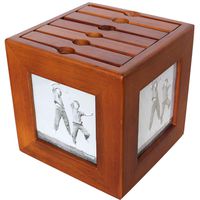 WINGOFFLY CD Storage Box Case Rotatable Display Shelf DVD Organizer Holder for 60 CDs Solid Wood