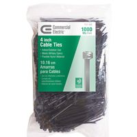 4 in. UV Cable Tie - Black (1000-Pack)