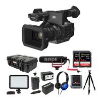 Panasonic HC-X1 4K Ultra HD Pro Camcorder with Two 64GB Memory Cards and Accessory Bundle