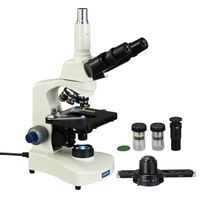 OMAX 40X-2500X Phase Contrast and Darkfield LED Trinocular Compound Siedentopf Microscope