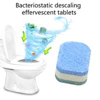 Wanzi2 1Pcs Automatic Bleach Toilet Bowl Tank Cleaner Blue Tablets Flush Cleaner Disinfectant (Blue)