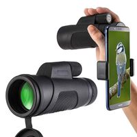 Monocular Telescope, High-Definition Water-Proof,Fog-Proof And Shock-Proof Monocular Telescope With Smartphone Adapter And Tripod For Outdoor Bird Watching, Wildlife, Concerts, Travel