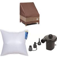 Duck Covers Ultimate Patio Chair Cover, 36-Inch with Duck Dome Airbag, 36"L x 36"W and Duck Dome Airbags Electric Air Pump