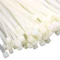 200-Pack Heavy Duty 14 Inches (50lbs) Zip Cable Tie Down Strap Wire UV Natural Nylon Wrap