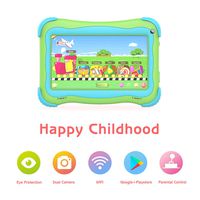 Kids Tablet 7 Android Kids Tablets for Kids Edition Tablet PC Android Quad Core Toddler Tablet with WiFi Dual Camera IPS Safety Eye Protection Screen and Parents Control Mode(Green)