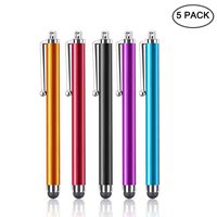 Assorted Colors Stylus Pen Universal Touch Screen Capacitive Stylus for Kindle Touch Screen, for Apple iPad iPhone Xs Max, XS, X, for All Cell Phone,All Tablets (5 Pack)