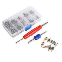 Delaman Valve Core Tool Kit Assortment A/C R134a/R12 Refrigeration Tire Valve Stem Cores Tool Kit, 102pcs