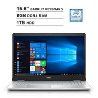 2019 Dell Inspiron 15 5584 15.6 Inch Touchscreen FHD Laptop (Inter 4-Core i7-8565U up to 4.6GHz, 8GB DDR4 RAM, 1TB HDD, Intel UHD Graphics 620, Backlit KB, Win 10, Silver) (Renewed)