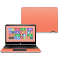 Mightyskins Skin Compatible with Hp Pavilion X360 14" (2017) - Solid Salmon | Protective, Durable, and Unique Vinyl Decal Wrap Cover | Easy to Apply, Remove, and Change Styles | Made in The USA