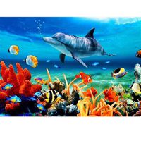 Toosvan DIY 5D Diamond Painting by Number Kits, Rhinestone Embroidery Drill Cross Stitch Kit Crystals Diamond Painting Pictures Kit Canvas Arts Craft Supply Wall Decor DIY Gift (B)