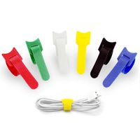 Reusable Fastening Cable Ties, Evertree 60PCS Adjustable Cord Ties for Cable Management, Cord Organizer Straps, 6 Inch (Multicolor)