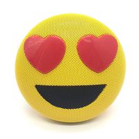 Heart Face Emoji Portable Bluetooth Speaker, Wireless Stereo, and Loud Bass