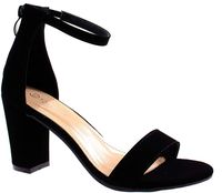 TOP Moda Women's Fashion Ankle Strap High Heel Sandal Shoes Black 7