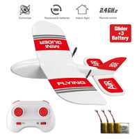 XFUNY KF606 2.4Ghz RC Airplane Mini Indoor Flying Aircraft EPP Foam Glider Toy Airplane Built-in Gyro RTF Remote Control Toys Kids Gifts (KF606+3 Battery)