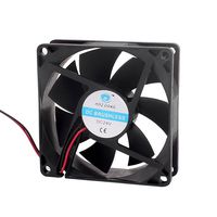 uxcell DC 24V 80mm x 80mm x 25mm 7 Vanes Square Cooling Cooler Fan w Metal Finger Guard