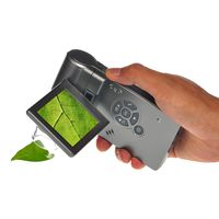 Mustcam 5M Handheld Mobile LCD Digital Microscope with 1200x magnification, Micro-SD Storage, Photo and Video Capture, Measurement by Software (Grey)