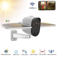 Wireless IP Outdoor Solar Camera, SOLIOM 1080p Wireless Security Camera with Built-in 4000Mah Battery and Solar Panel for Easy Outdoor Surveillance