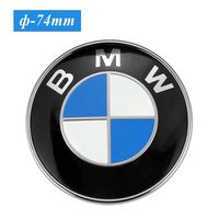 74mm BMW Trunk Emblem, 2 Pin Replacement Badge Hood or Trunk Logo Fit for BMW 2-Series, 3-Series, 4-Series, M-Series, E46 E90 E82
