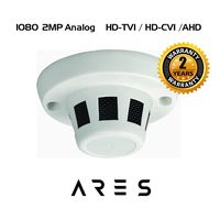 Ares Vision 2MP TVI/CVI/AHD/CVBS Hidden Covert Smoke Detector CCTV Camera (BNC) (2 MP)