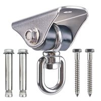 Besthouse Permanent Antirust Stainless Steel 304 Heavy Duty Swing Hangers 1000LB Capacity, Silent Swing Hook 360° Rotation, 4 Screws for Concrete and Wooden, Yoga Hammock Chair Sandbag, Swing Sets