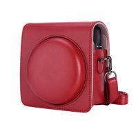 Bsuuy Protective Case Compatible with Fujifilm Instax Square SQ6 Instant Film Camera - Premium PU Leather Bag Cover with Removable/Adjustable Strap (Jujube)