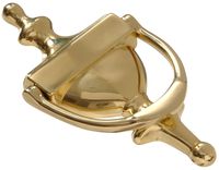 Hardware Essentials Bright Brass Door Knocker 7in