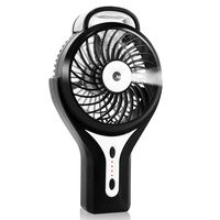 Esup Handheld Spray Fan, 3 Speed Rechargeable Battery Operated Misting Fan, Mini Portable Water Cooling Fan for Home, Office (Black)