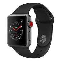 Apple Watch Series 3 42mm Smartwatch (GPS + Cellular, Space Gray Aluminum Case, Black Sport Band) (Renewed)