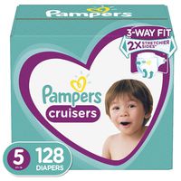 Diapers Size 5, 128 Count - Pampers Cruisers Disposable Baby Diapers, ONE MONTH SUPPLY