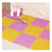 GHHZZQ Splice Bathtub Mats Massage Soft Texture Household Foot Pad Kitchen Balcony Shower Stall Mat, 4 Colors, 30x30cm, 4 Pieces (Color : B, Size : 20-Tiles)