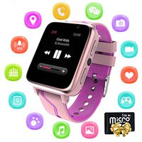 YENISEY Kids Music Smart Watch - [1GB Micro SD Included for Music] HD Touch Screen Kids Smart Watch with SOS MP3 Music Player Voice Chat LBS Tracker Camera Games Age 3-12 Boy Girl Birthday Gift