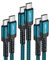 JSAUX USB C to C Fast Charging Cable 3A [1ft+3.3ft+6.6ft 3-Pack] USB Type C Braided Cord Compatible with Samsung Galaxy Note10/Note10 Plus, Google Pixel 2/3/3a/2 XL/3 XL/3a XL,iPad pro 2018 etc -Green