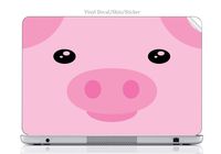 Laptop VINYL DECAL Sticker Skin Print Pig Piggy Piglet Cute Face fits 15.6" HP Pavilion (15-d038dx)