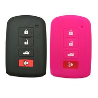 Coolbestda 2Pcs Rubber Smart Key Fob Remote Cover Case Protector Keyless Bag for 2016 2015 2014 Toyota Avalon Camry Corolla RAV4 Highlander Black Rose
