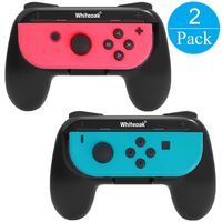 Whiteoak Joy-Con Grip, [Upgraded Version] Wear-Resistant Joy-con Handle Controller Grip Kit for Nintendo Switch, 2 Pack (Black)