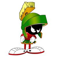 Marvin The Martian OriginalStickers0477 Set Of Two (2x) Stickers , Laptop , Ipad , Car , Truck , Size 4 inches on Longer Side